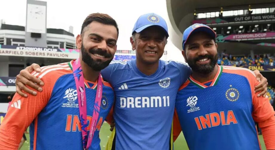 rahul dravid with virat and rohit