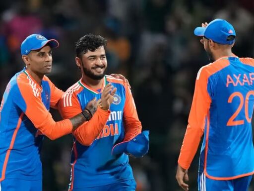 surya kumar yadav with axar patel and riyan parag