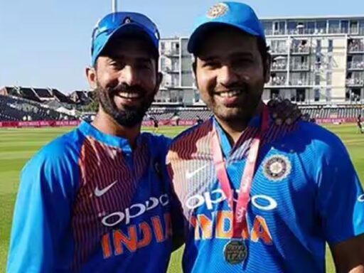 dinesh kartik with rohit sharma